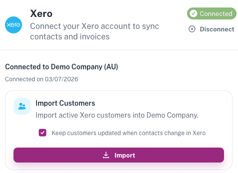 Matching Dspatch customers to Xero contacts